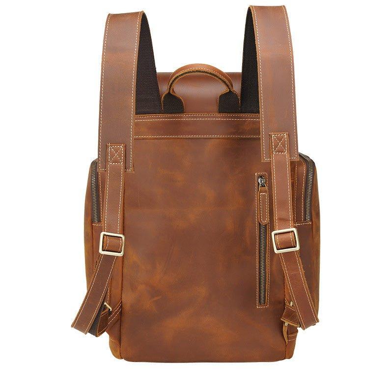 STILORD 'Norbert' Ledern Laptoprugzakken 15,6 Inch Vintage Backpack Notebooks Business Rugzak Grote Werktas met Trolley Systeem Echt Leer rugzak met laptopvak travelbags, Kleur:colorado - bruin STILORD 'Norbert' Ledern Laptoprugzakken 15,6 Inch Vintage Backpack Notebooks Business Rugzak Grote Werktas met Trolley Systeem Echt Leer rugzak met laptopvak travelbags, Kleur:colorado - bruin