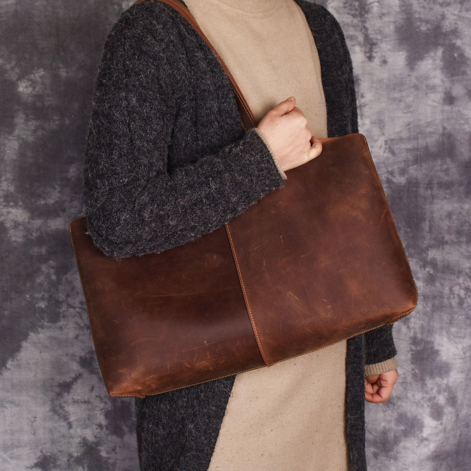 Woosir Men Tote Bag with Leather Strap - Woosir