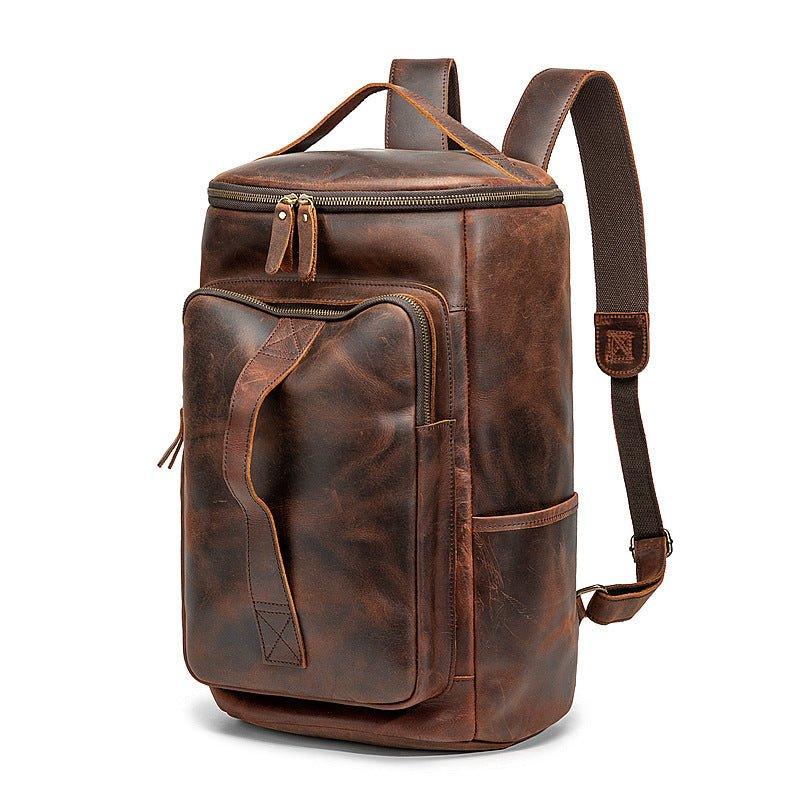 Large Leather Backpack Laptop - Woosir