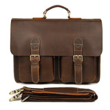 Woosir Leather Briefcase for Men Large 15.6" Laptop - Woosir