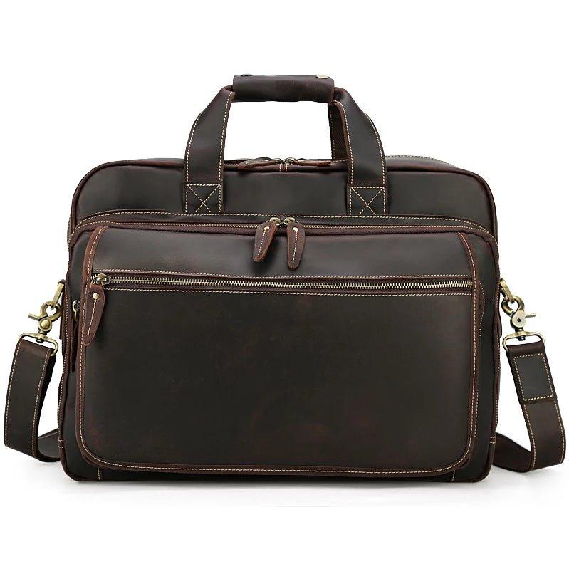 Woosir Leather Briefcase Attache Case Fit 17