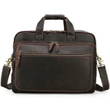 Woosir Leather Briefcase Attache Case Fit 17" Laptop - Woosir