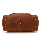 Mens Leather Duffle Bag with Pockets - Woosir