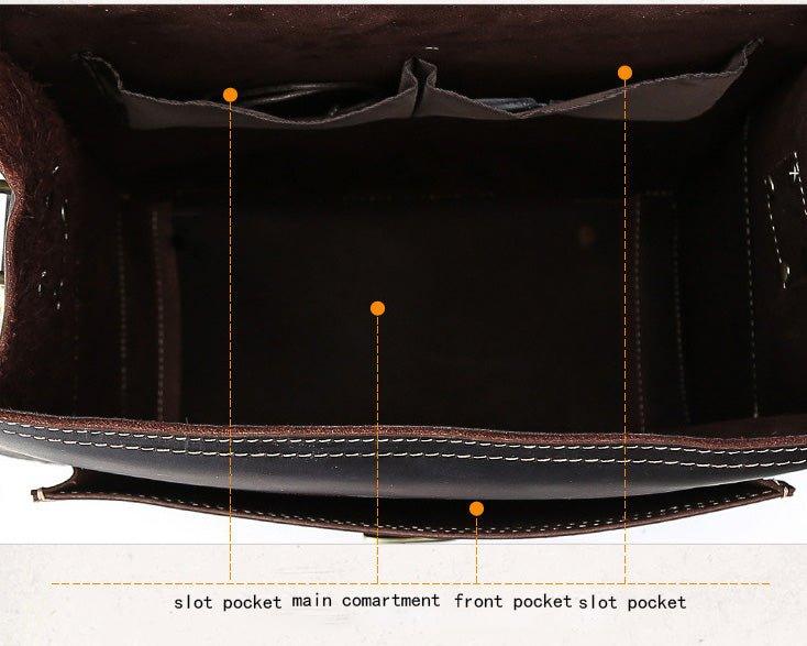 Woosir Leather Flap Backpack for Men - Woosir