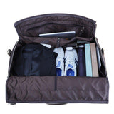 Leather Garment Bag Duffel with Shoe Compartment - Woosir