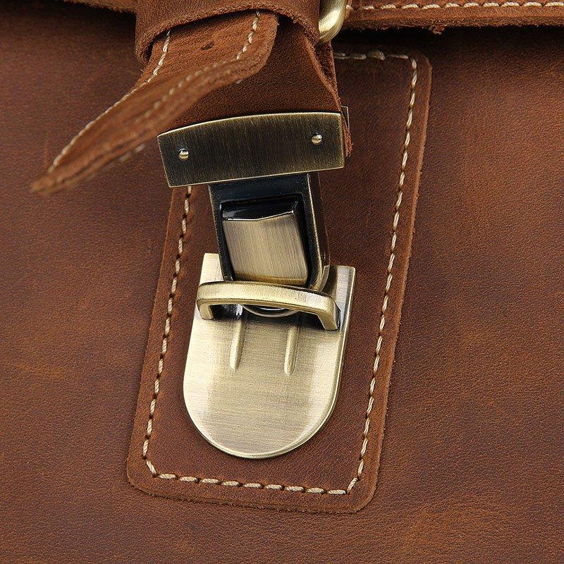 Woosir Leather Messenger Crossbody Bag Vintage - Woosir