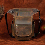 Woosir Leather Phone Purse Hip Bag With Leg Strap - Woosir
