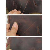 Woosir Leather Satchel for Men Laptop 14 Inch Brown - Woosir
