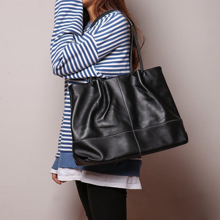 Woosir Leather Shopping Bag Handbag Vintage - Woosir