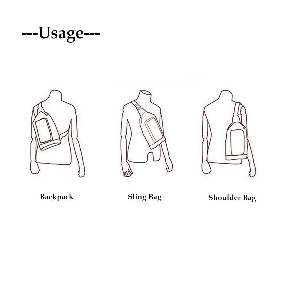 Leather Sling Backpack Dumpling Bag - Woosir