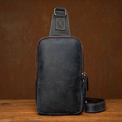 distressed leather sling backpack Mens Leather Sling Backpack Large