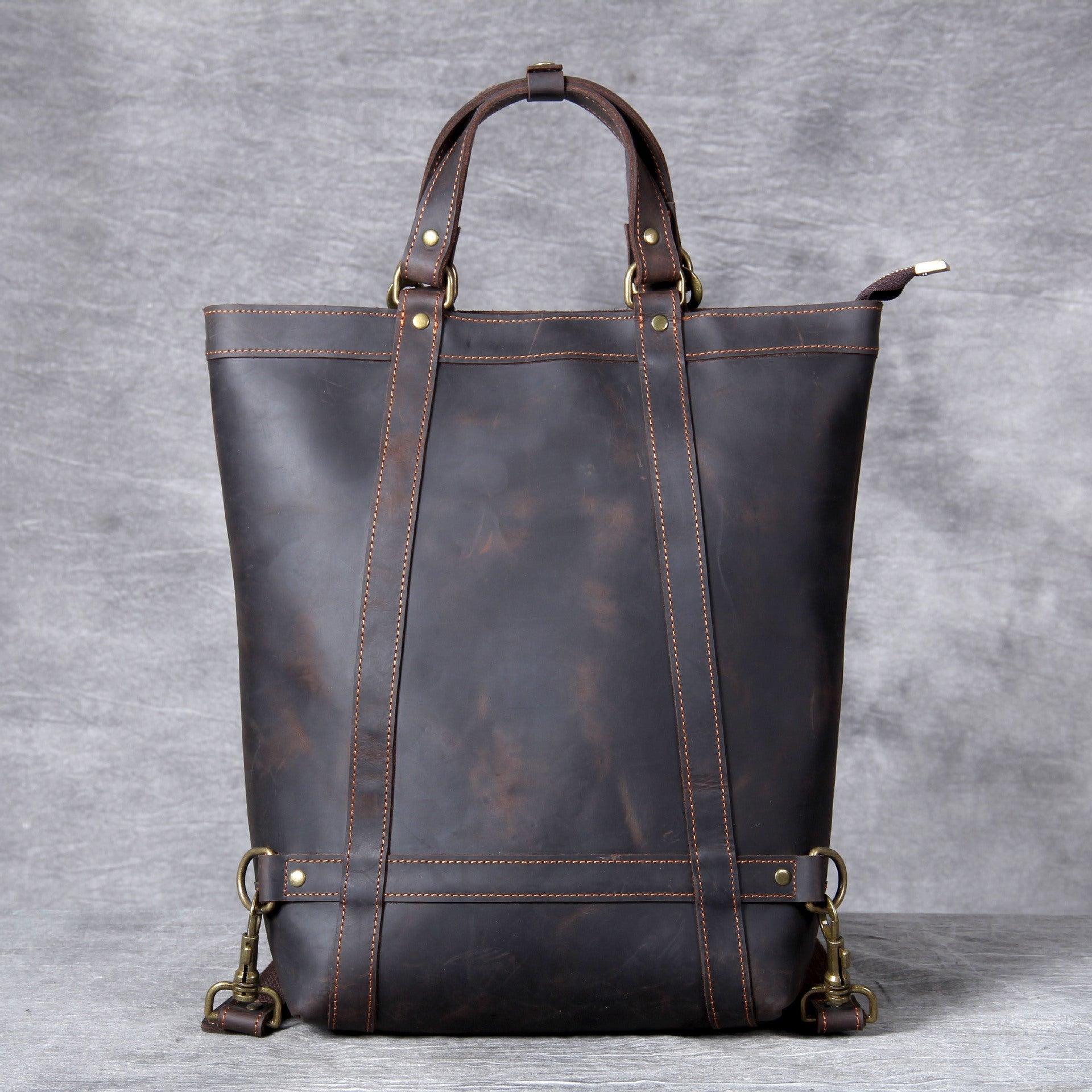 Woosir Leather Tote Backpack - Woosir