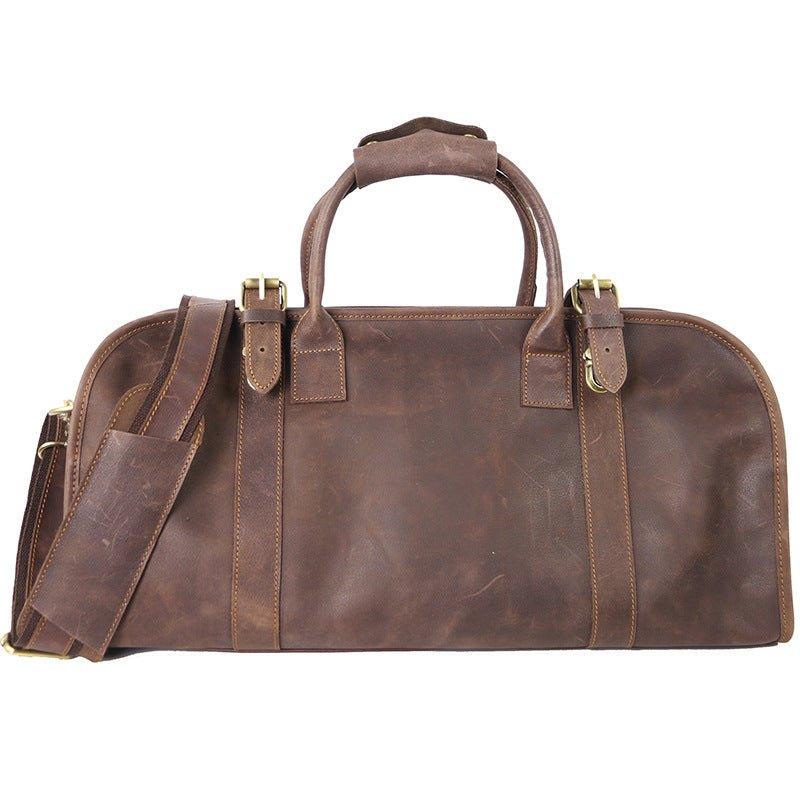men's bag for travel Leather Travel Bag Mens With Lock, Navy
