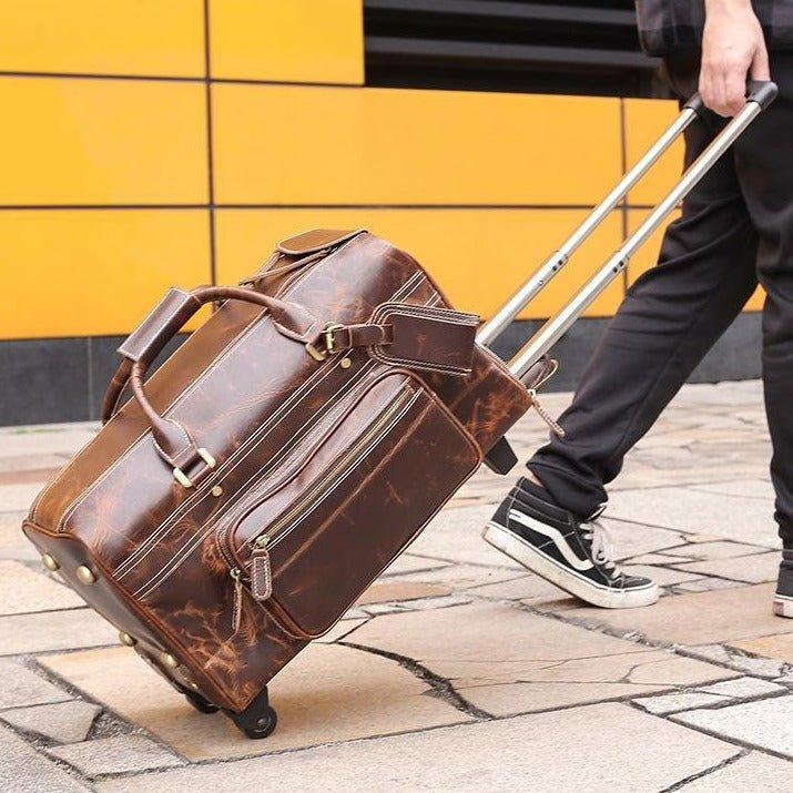Rolling Duffle Bag with Wheels, Detachable Duffle Bags for Travel Carry On  Duffel Bag Rolling Luggage Overnight Weekender Bags with Wheels for Men or