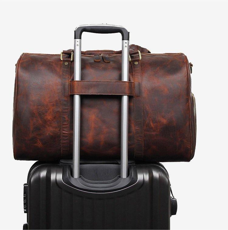 Leather Shoe Travel Case Waterproof Leather Travel Bag With Shoe