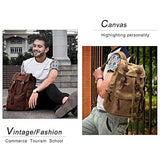 Men 21L Vintage Canvas Backpack - Woosir