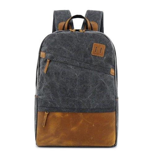 14 inch laptop backpack canvas Men Canvas Backpack Schoolbag 14 Inch Laptop Bag, Black