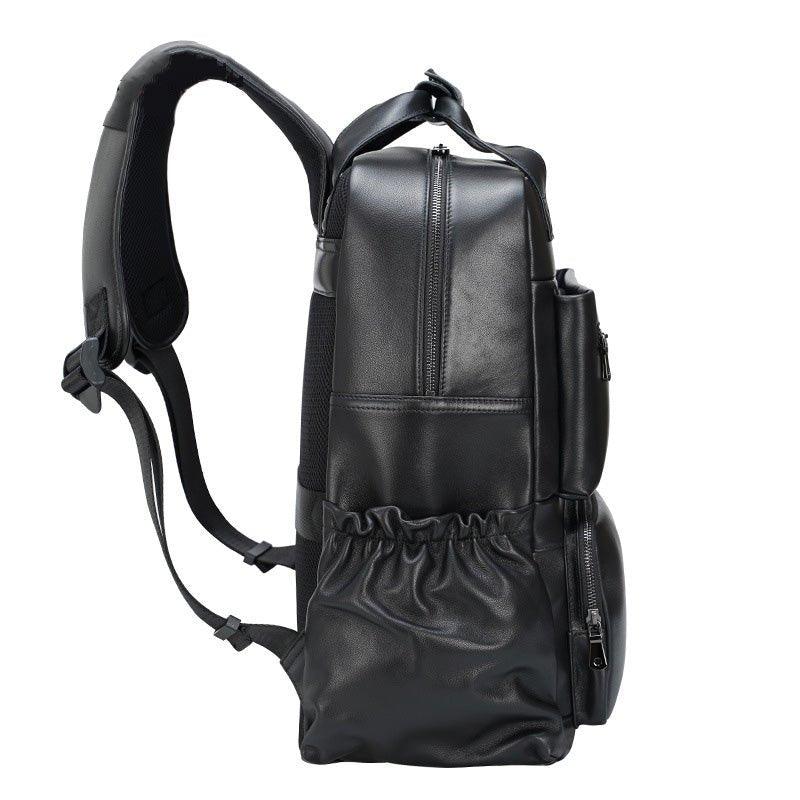 Woosir Men Black Leather Backpack - Woosir