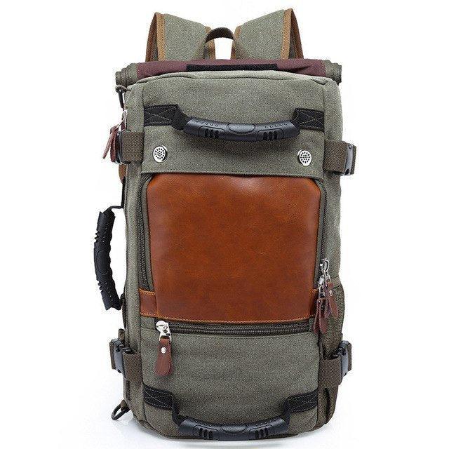 backpack for men for travel Men Canvas Travel Backpack, Army green