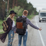 Men Canvas Travel Backpack - Woosir