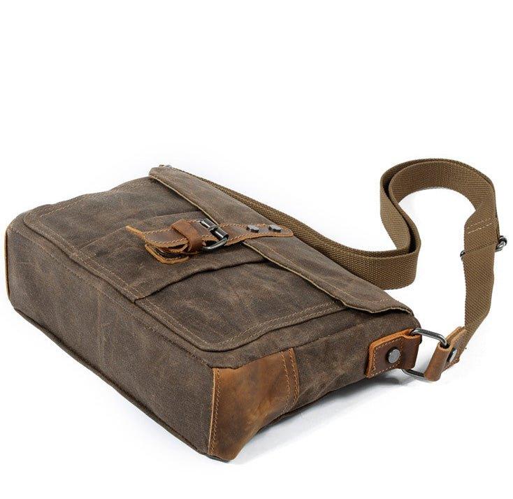 Small Canvas Messenger Bag Crossbody Vintage - Woosir