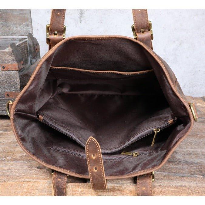 Woosir Men Tote Bag with Leather Strap