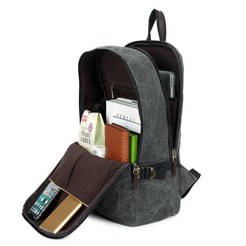 14 inch laptop backpack canvas Mens 14 Inches Laptop Canvas Backpack, Blue