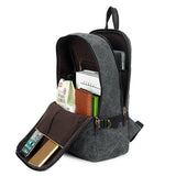 Mens 14 Inches Laptop Canvas Backpack - Woosir