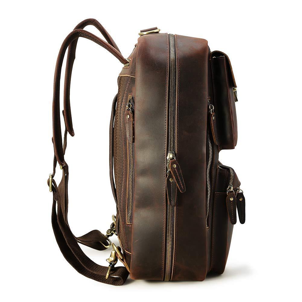 Convertible Leather Backpack Briefcase for 15.6 Convertible Leather Backpack Briefcase for 15.6