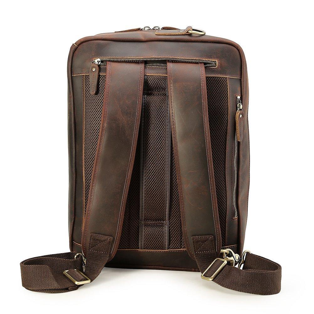 amerileather leather laptop backpack briefcase Convertible Leather Backpack Briefcase for 15.6" Laptop