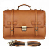 Woosir Mens Briefcase Bag Leather British Style - Woosir