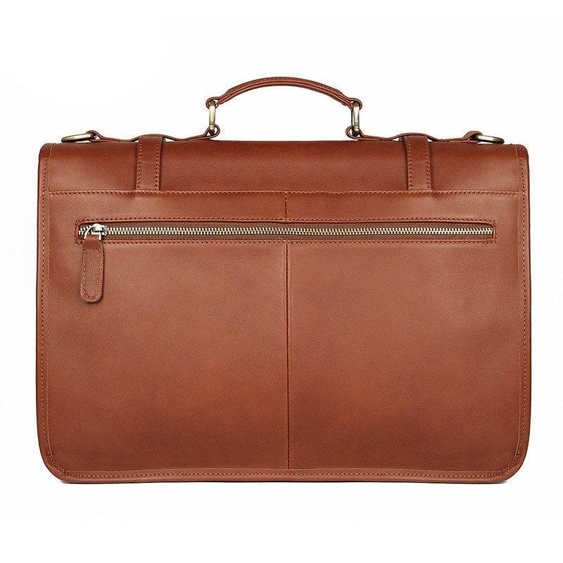 Woosir Mens Briefcase Bag Leather British Style - Woosir