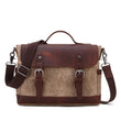 Woosir Mens Canvas Satchel Bags Waterproof Briefcase 14" - Woosir