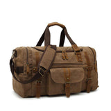 Mens Duffle Bag Canvas for Gym with Shoe Pocket - Woosir
