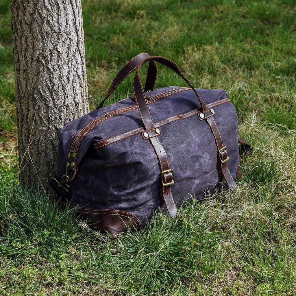 Large Waxed Canvas Travel Duffle Bag Woosir