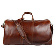 Mens Leather Duffle Weekender Bag Vintage - Woosir