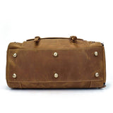 Men's Leather Duffel Bag 22 inch with Shoe Pocket - Woosir