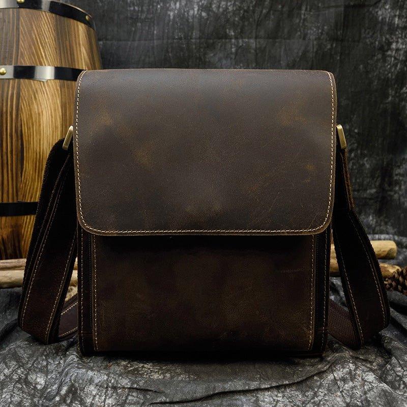 Mens Leather Shoulder Bag. Small Leather Crossbody Bag for -   Leather  crossbody bag small, Leather sling bag, Leather crossbody bag