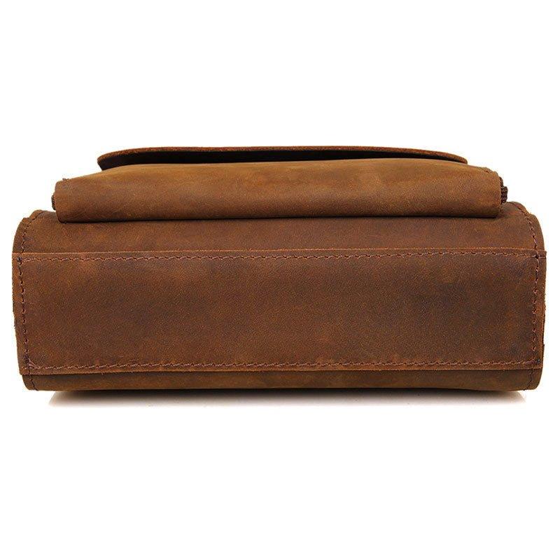 Buy Genuine Leather Brown Shoulder Messenger Passport Bag Murse Sling Bag  Leather Bag Cross Body Bag Man Purse Notebook Bag (Hard Brown) at