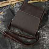 Small Messenger Bag Crossbody Leather for Men - Woosir