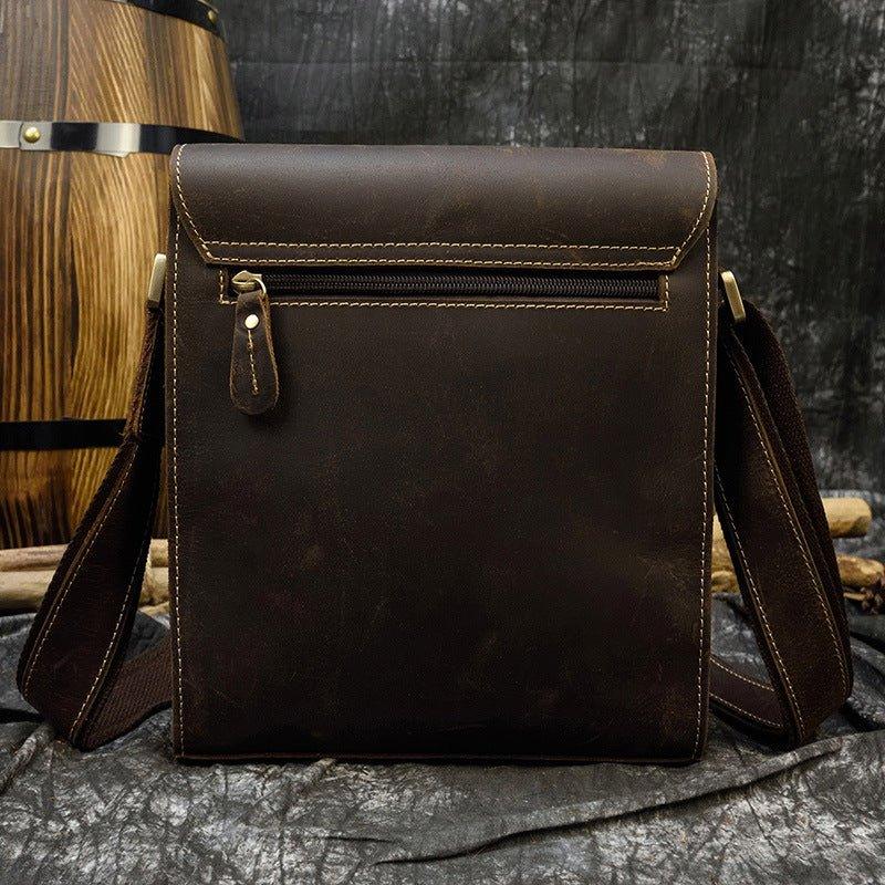 Custom Handmade Leather Briefcase, Messenger Bag Shoulder Bag Men's Handbag  D090 | MoshiLeatherBag - Handmade Leather Bag Manufacturer