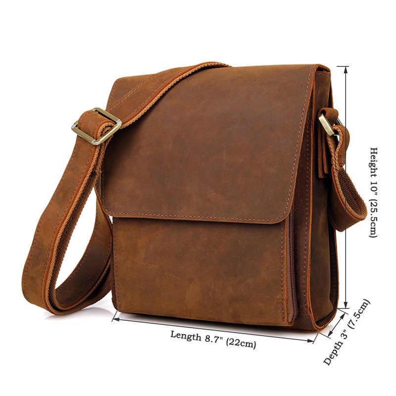 Small Messenger Bag Crossbody Leather for Men