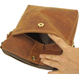 Woosir Mens Leather Shoulder Bags Brown - Woosir