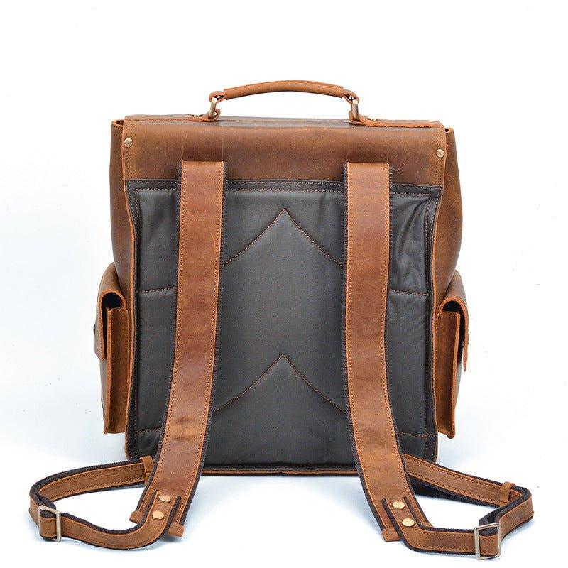 Vintage Leather Backpack Men for Work - Woosir