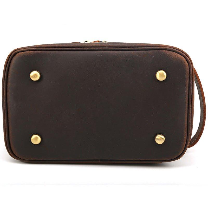 Woosir Mens Leather Travel Toiletry Bag Woosir