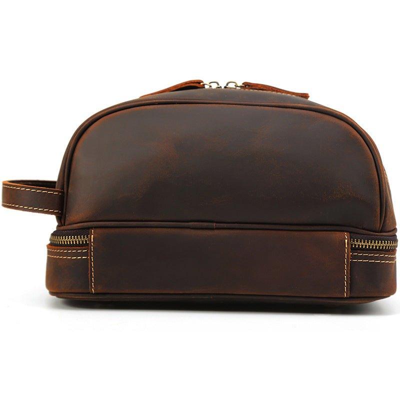 Woosir Mens Leather Travel Toiletry Bag Woosir