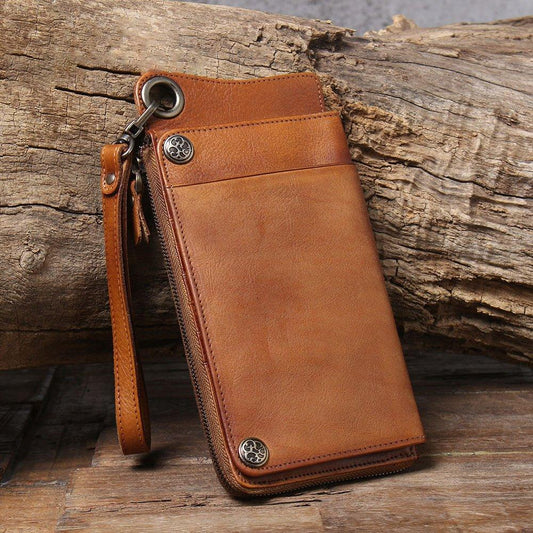 Mens Leather Wallet With Chain