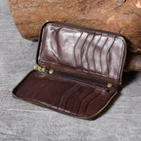 Woosir Mens Leather Wallet With Zipper Inside - Woosir