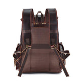 Woosir Men's Vintage Leather Backpack for 17 Inch Laptop - Woosir