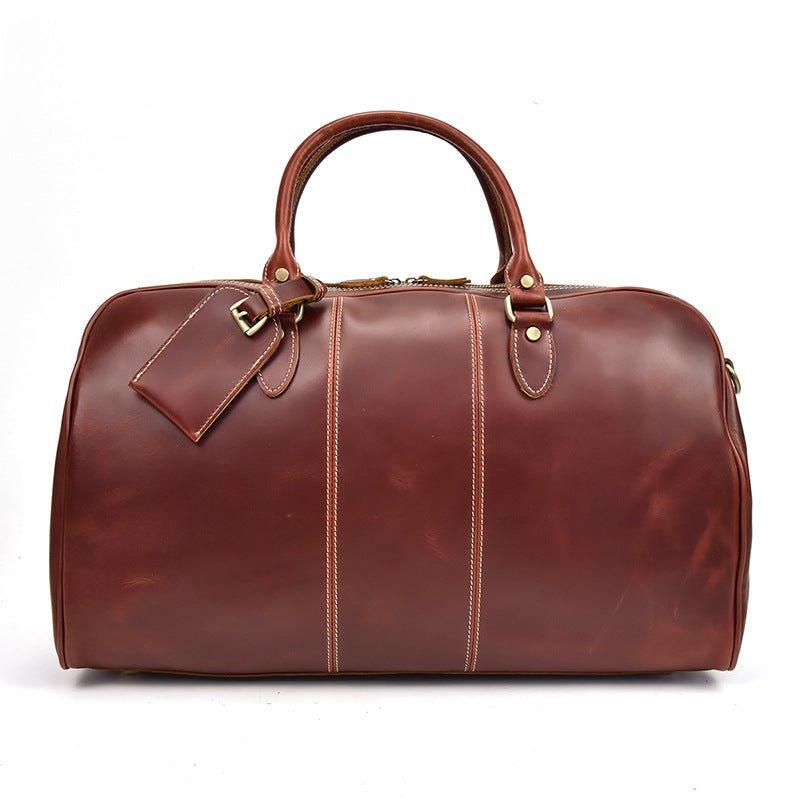 LEATHER TRAVEL BAG - RED